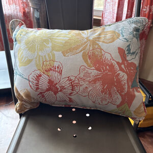 domain throw pillow floral 16x11